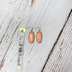 Kendra Scott Elle Earrings in Peach Stone and Gold